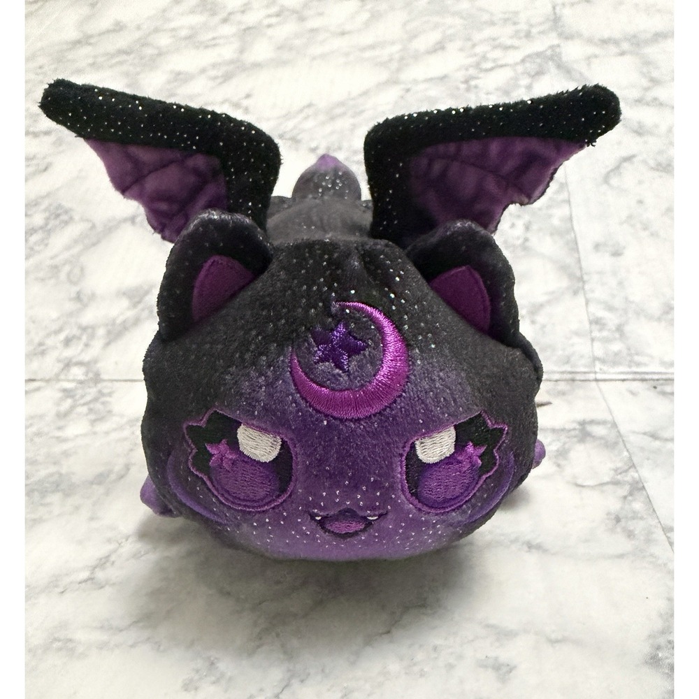 Aphmau MeeMeows 6" Plush Dark Cat Litter 8 Elemental Series Bat Glitter Purple